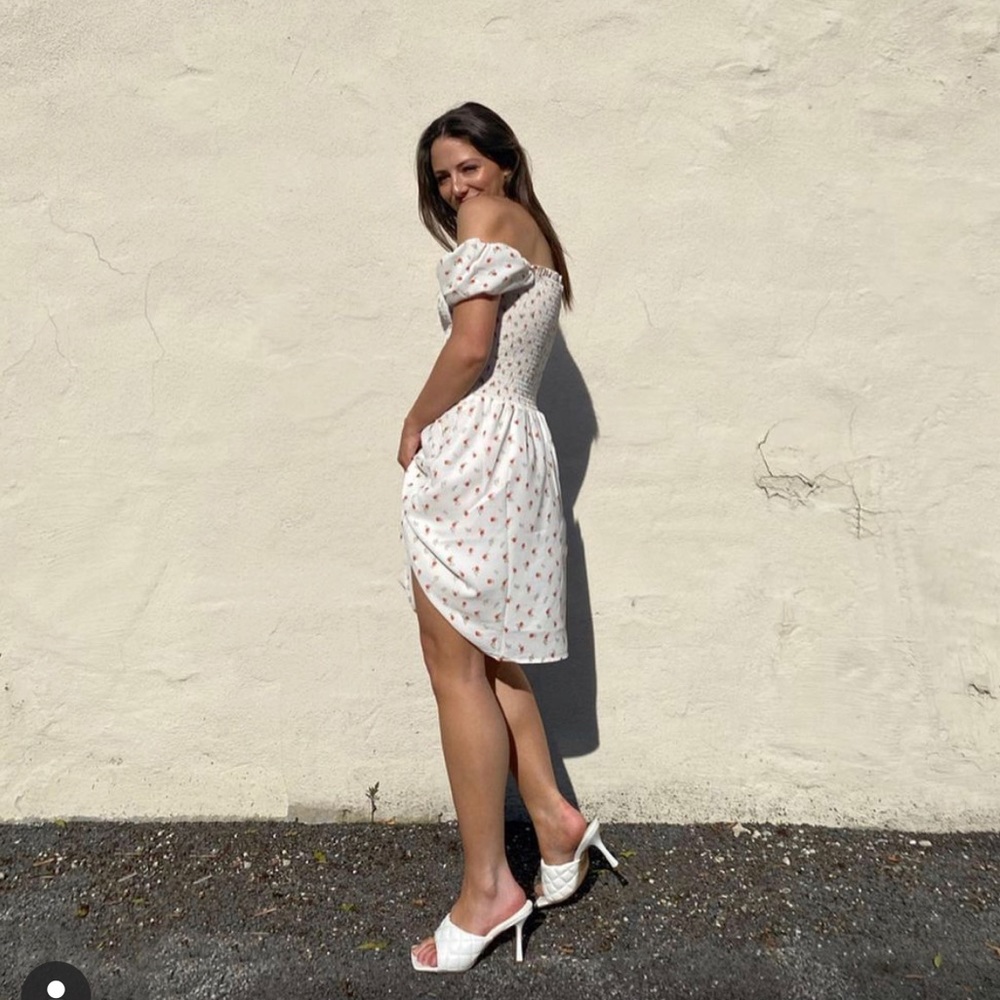 White floral dress